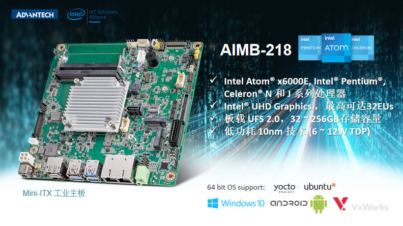 新品 | 研华推出搭载intel ATOM 第八代 Elkhart Lake处理器AIMB-218 Mini-ITX工业主板