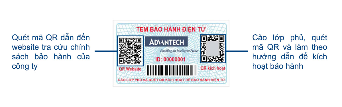 Advantech Việt Nam Thông Báo Phát Hành & Sử Dụng Tem Bảo Hành Điện Tử