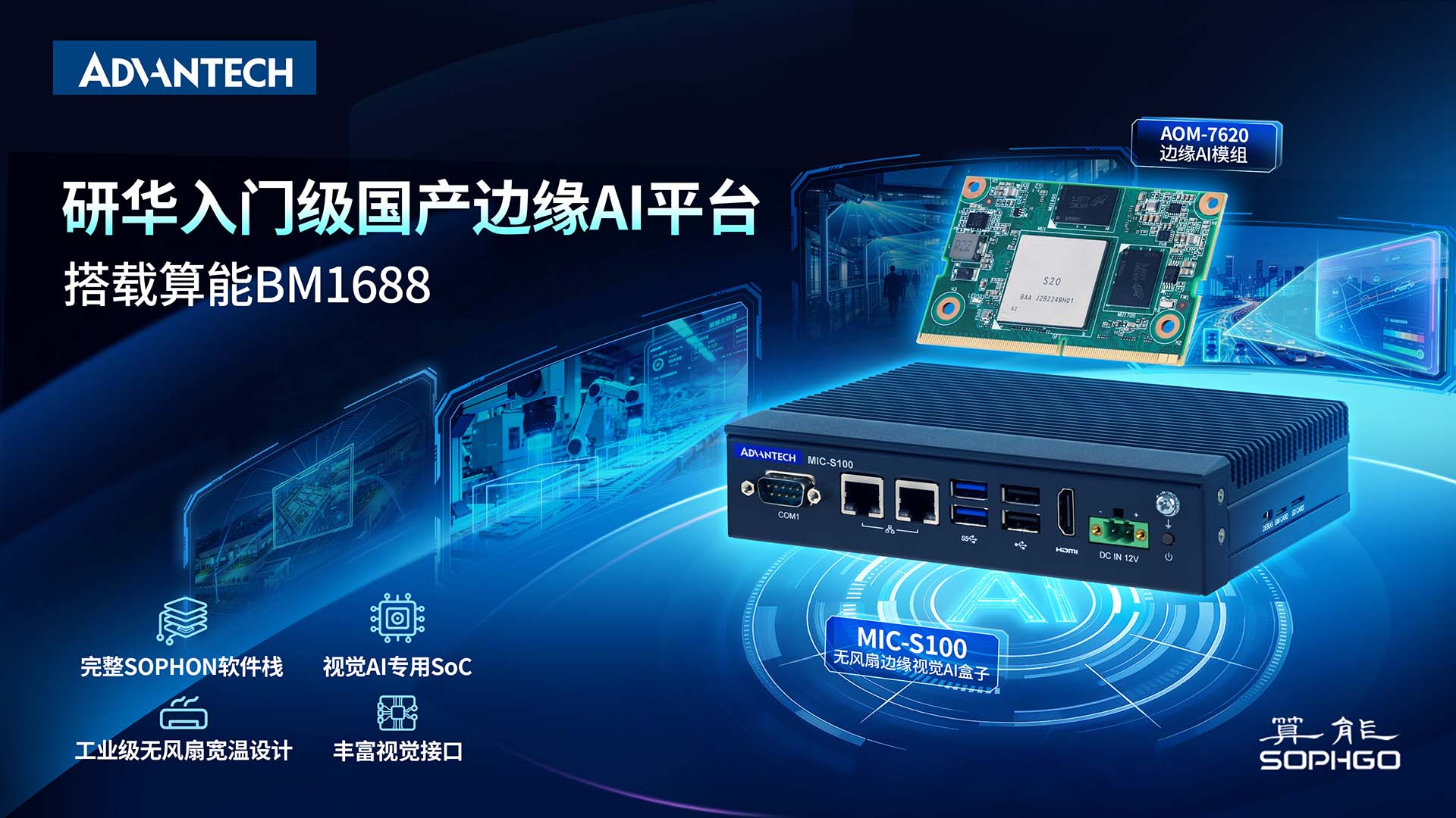 研华携手算能发布入门级边缘AI模组和算力盒子