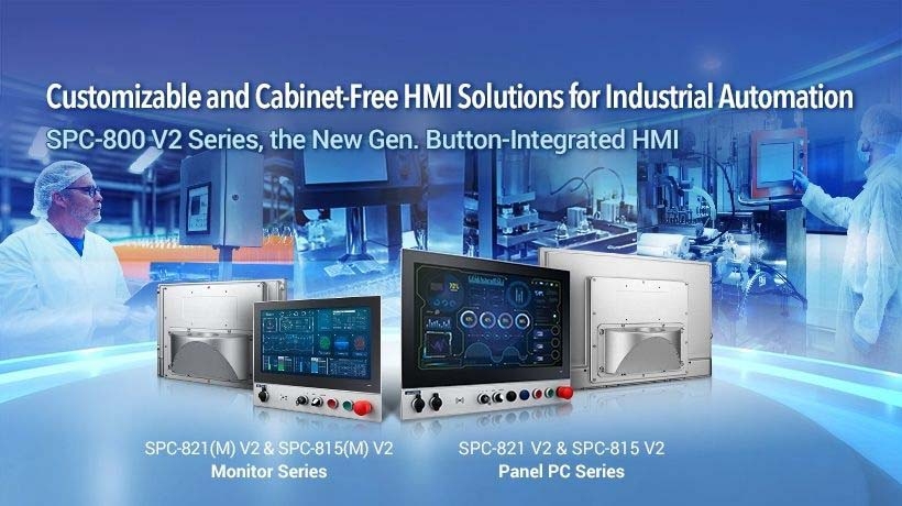 Advantech ra mắt dòng sản phẩm HMI tích hợp nút bấm SPC-800 V2 dành cho tự động hóa công nghiệp