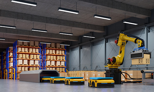 AI inspection and machine automation in smart manufacturing and warehousing.