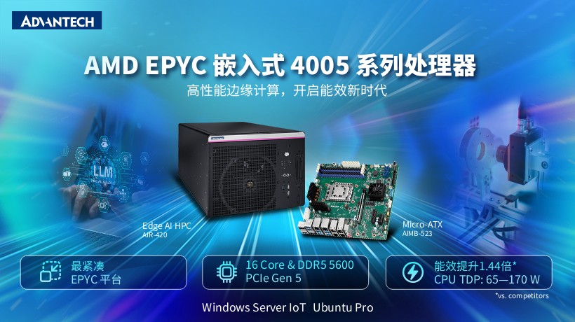 重磅首发!搭载 AMD EPYC嵌入式 4005 系列处理器的高性能边缘计算新品