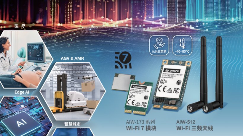 研华发布AIW-173系列工业级Wi-Fi 7模块,面向严苛环境的高可靠无线连接方案!