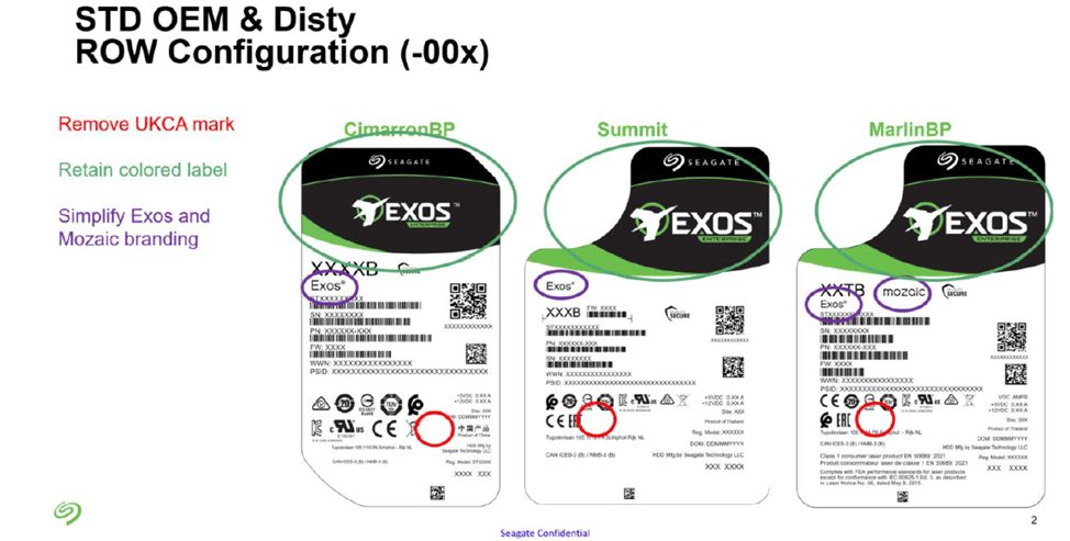 Seagate EXOS Label Change