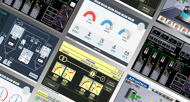 Over 50 screen objects can be used for all types of HMI visualizations