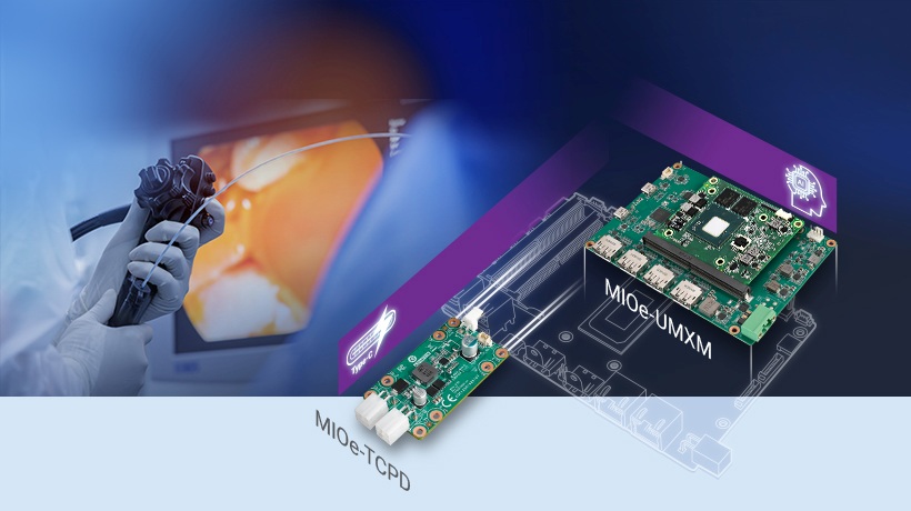 AI如何赋能医疗内窥镜，在提升诊断效率的同时满足严苛的临床部署要求？研华提供高性能嵌入式单板电脑MIO-5379搭配扩展模块（MIOe 系列）的创新集成方案，通过标准化单线设计赋能灵活AI升级路径，简化系统架构。助力客户打造出新一代移动内窥镜系统，兼具高性能、小体积与易部署等优势。