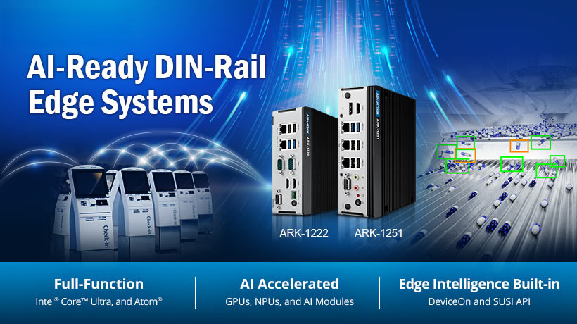Advantech Launches New DIN-Rail Edge Computer Lineup for Machine Automation, Cobots, and Smart City Gateways