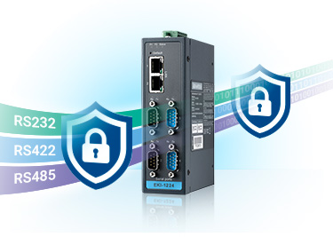 Secure Serial-to-Ethernet Connectivity Conversion