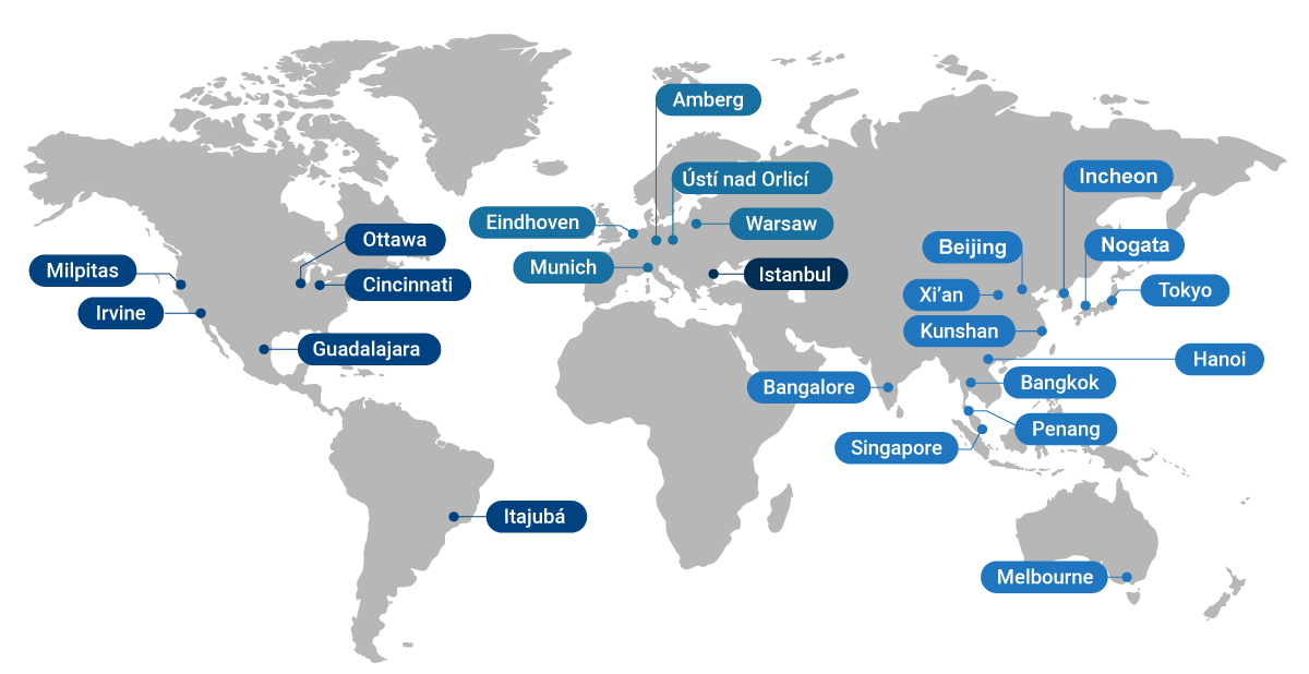 Global Service Network map