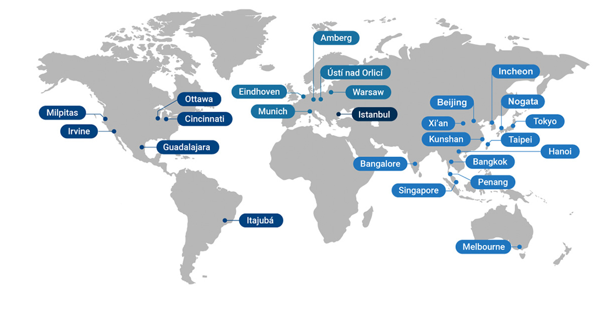 Global Service Network map
