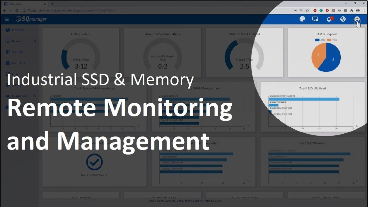 How to remotely monitor SQFlash &amp; SQRAM on DeviceOn/SQ Manager